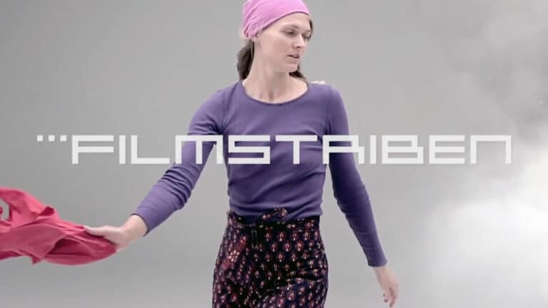 Filmstriben logo på billede af filmklip af pige