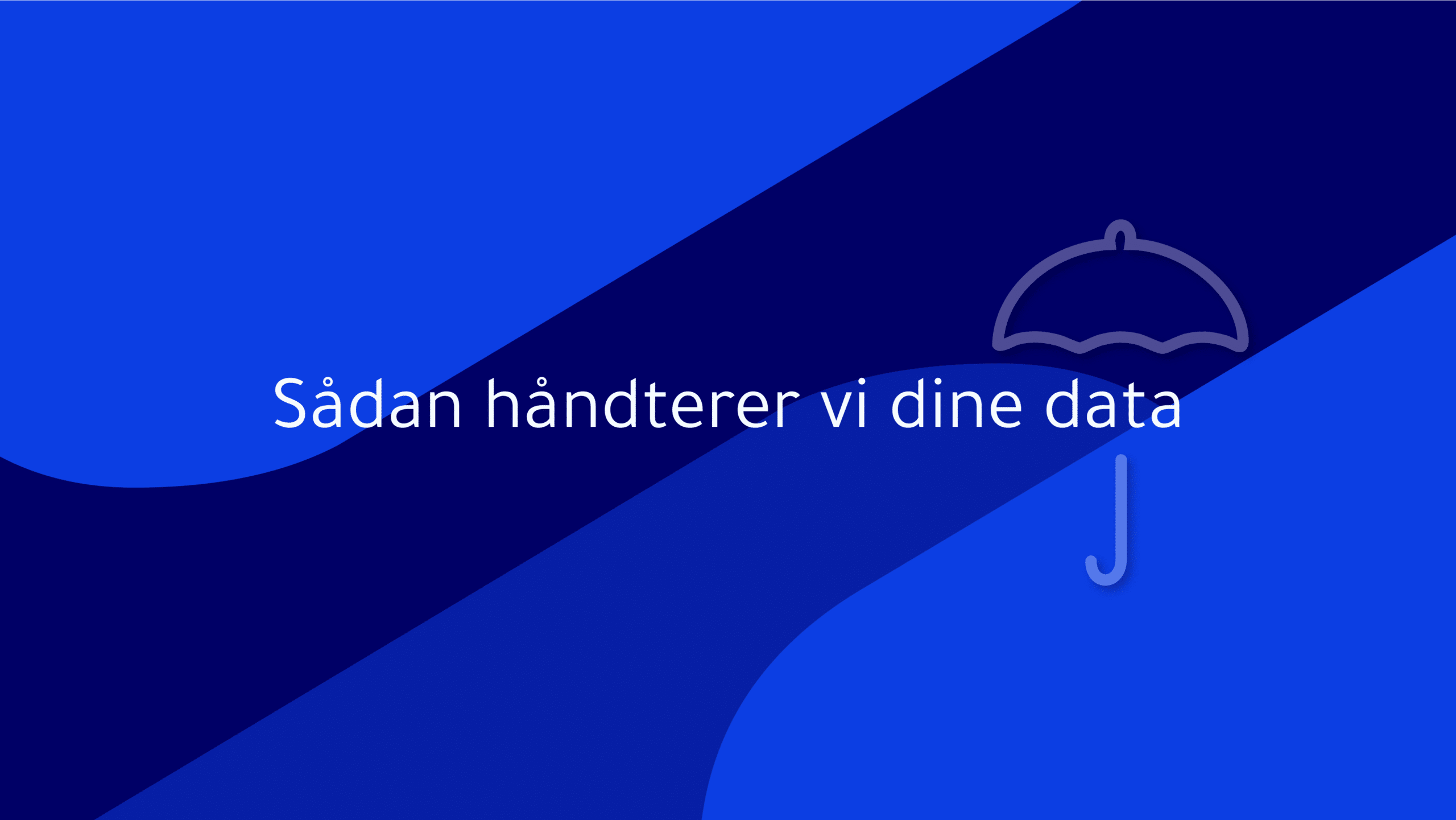 Grafik med teksten "Sådan håndtere vi din data"